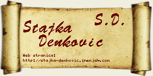 Stajka Denković vizit kartica